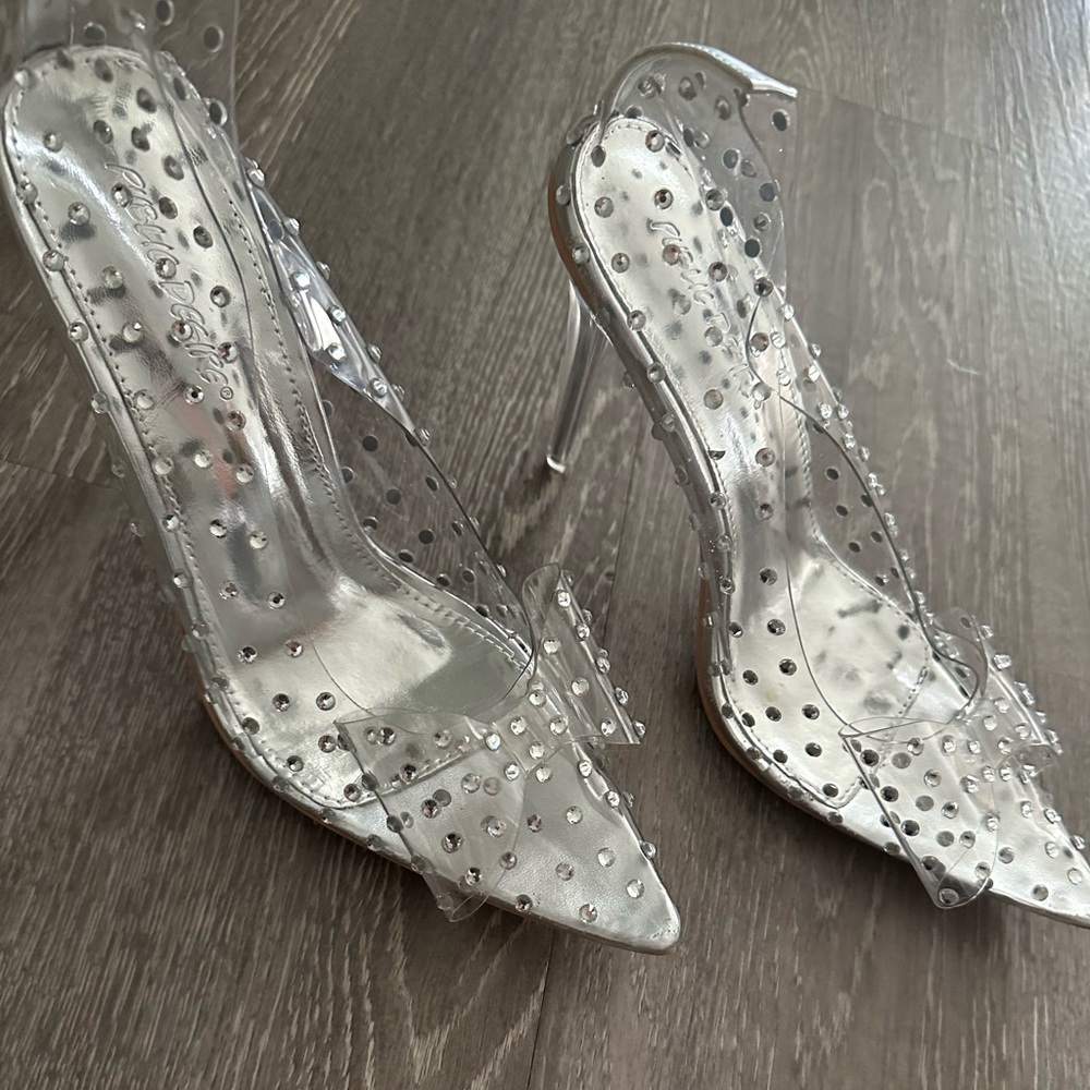rhinestone bow shoes